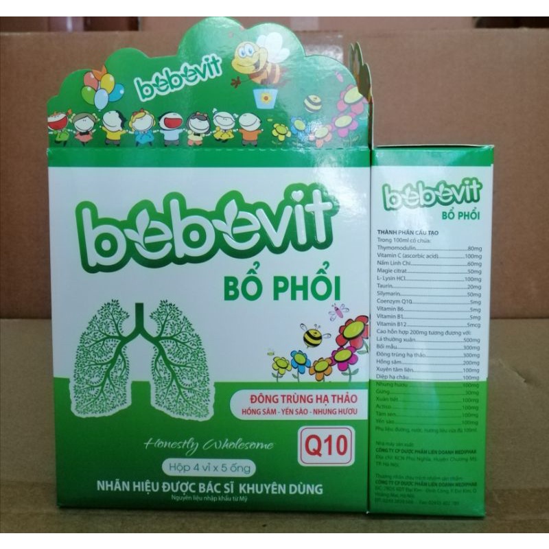 Bebevit bổ phổi, đông trùng hạ thảo, hồng sâm Yến sào