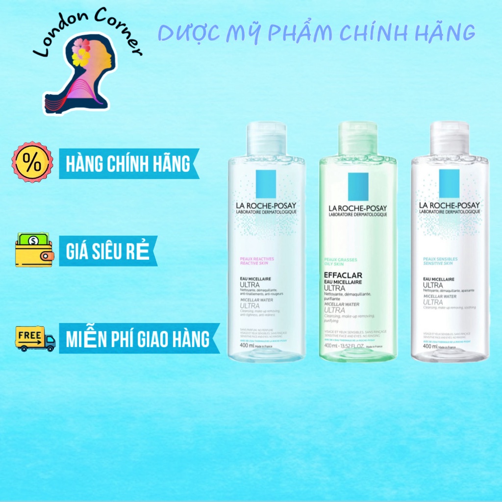 Nước Tẩy Trang La Roche-Posay Effaclar Eau Micellaire 400ml dành cho da nhạy cảm dầu khô