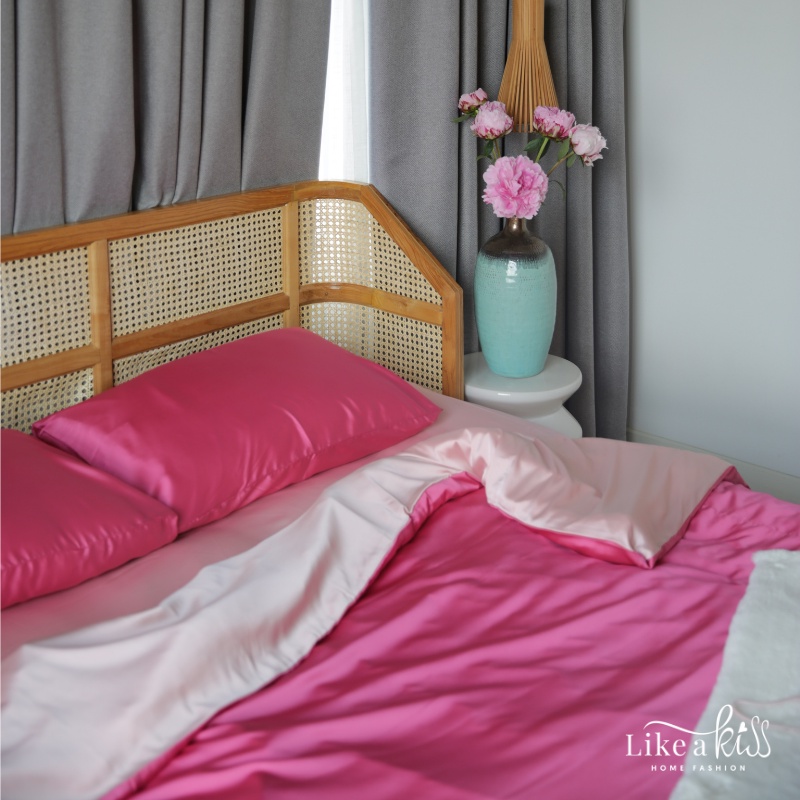 Vỏ gối nằm lụa LIKE A KISS  | 40x60cm 50x70cm | 20 Màu, Lụa cao cấp ngừa nếp nhăn và bảo vệ tóc | BigBuy360 - bigbuy360.vn