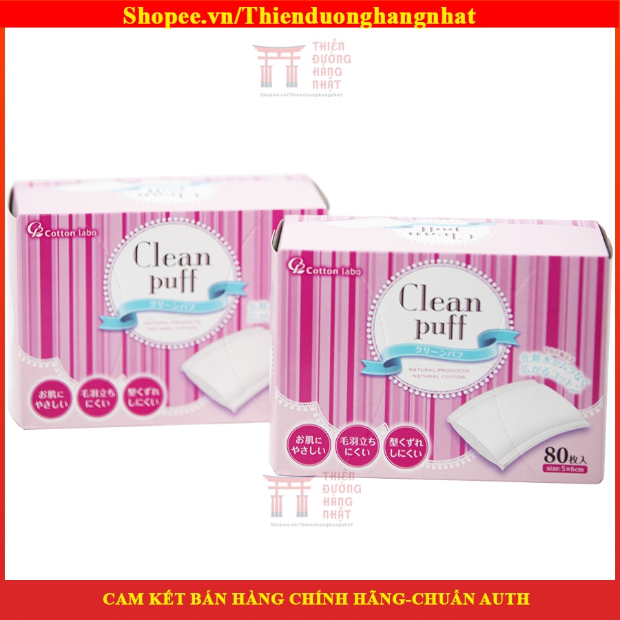 Bông tẩy trang Clean Puff 80 miếng Nhật - Giá sỉ