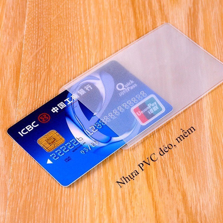 Vỏ Bọc Thẻ căn cước, bằng lái xe, thẻ tín dụng ATM trong suốt Hữu Ích 00243 Buôn Rẻ