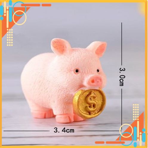 Heo thần tài [SIÊU HOT] Set heo thần tài trang trí, phụ kiện sinh nhật, trang trí bánh kem, bánh sinh nhật
