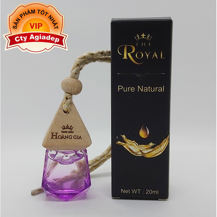 Tinh dầu treo xe cao cấp Hoàng Gia (The Royal) - Treo oto xe hơi, treo phòng - Mặt tam giác 8ml + chai 20ml