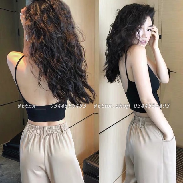 Áo khoét lưng có đệm ngực