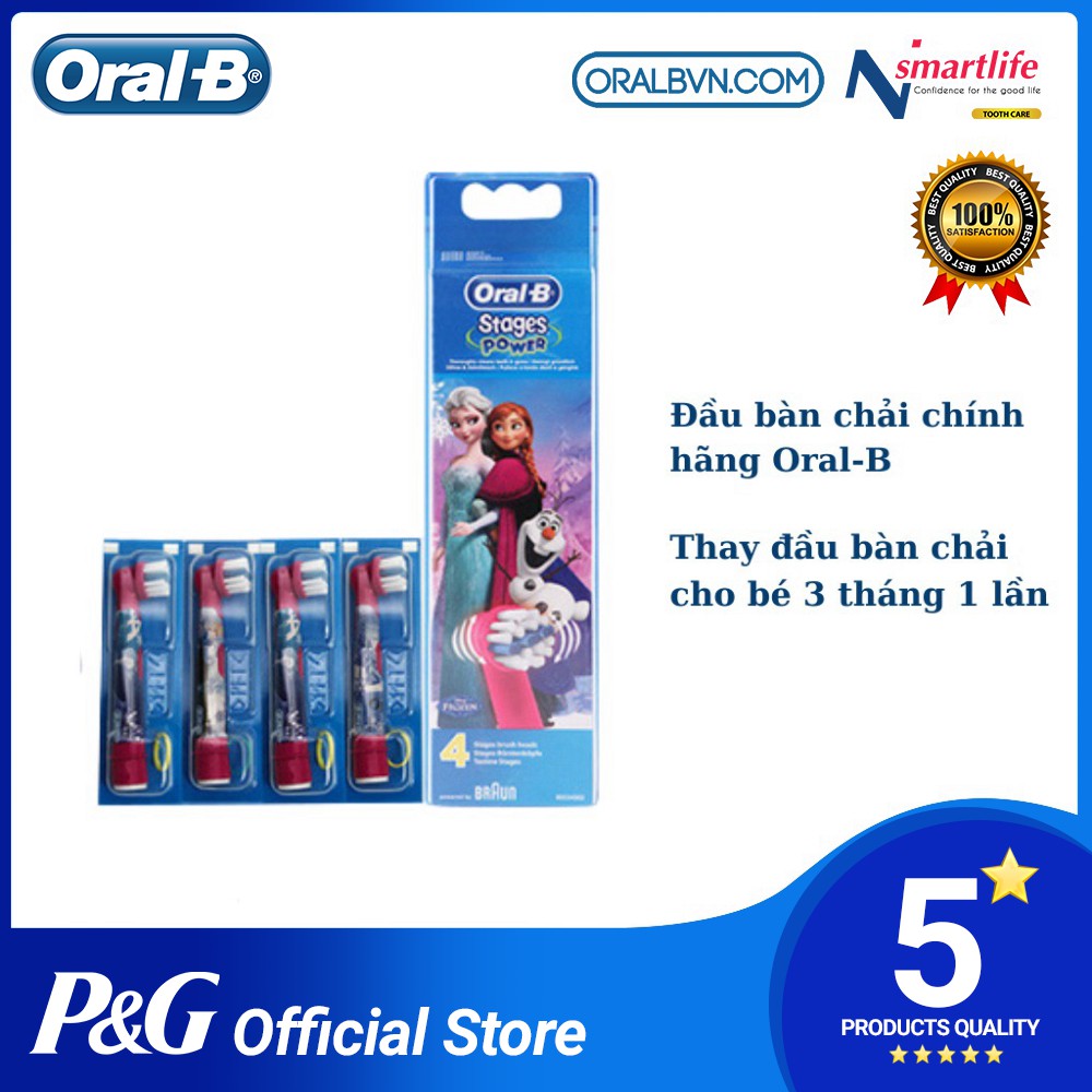 Đầu bàn chải trẻ em Oral B thay thế chính hãng (Disney, Starwar,...) cho trẻ em, bé gái từ 3 tuổi