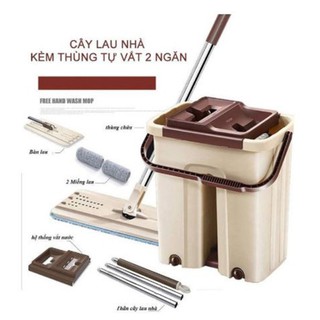 [HÀNG XỊN] THÙNG LAU NHÀ THÔNG MINH 2 NGĂN TỰ VẮT