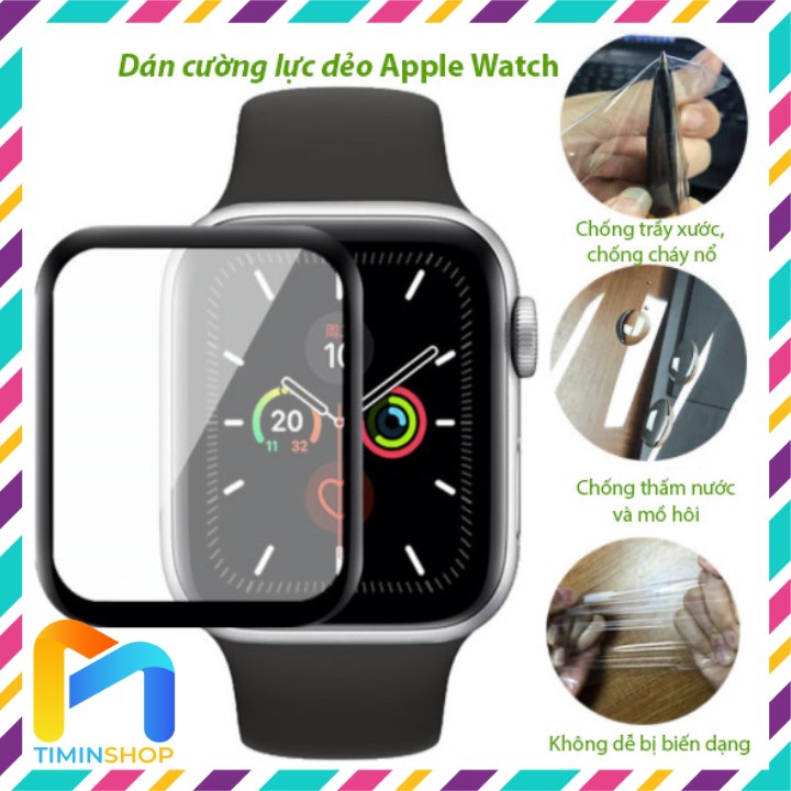 Dán cường lực Apple Watch 6/ 5/ SE - Cường lực dẻo, full màn