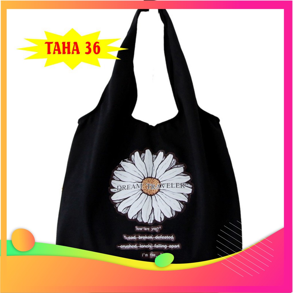 Túi tote vải bố đựng đồ canvas đeo chéo nhiều mẫu phong cách Hàn Quốc cao cấp