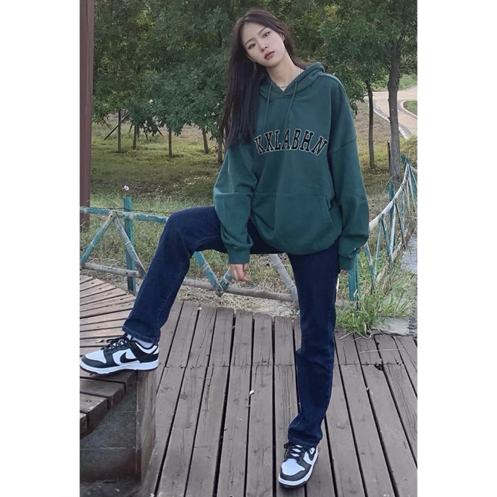 Áo Khoác Hoodie Nỉ Nữ KXLABHN Form Rộng Unisex Ulzzang | BigBuy360 - bigbuy360.vn
