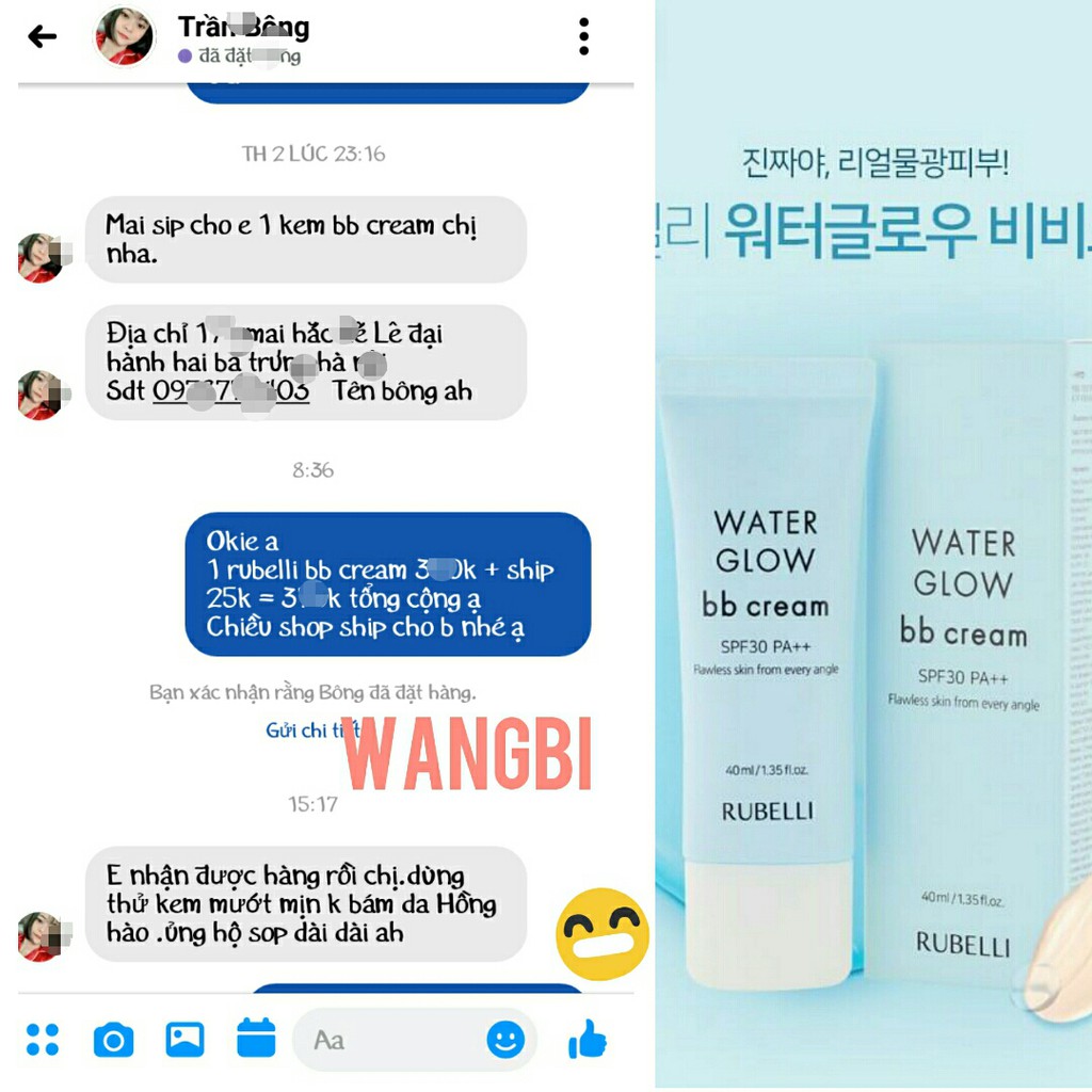 Kem Nền Chống Nắng Rubelli BB Cream Trang Điểm Che Phủ Da Trắng Mịn Màng Căng Bóng | BigBuy360 - bigbuy360.vn