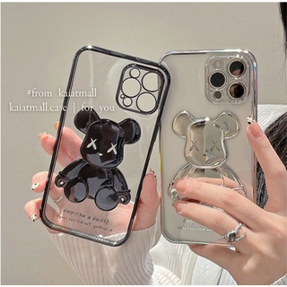 Ốp lưng IPHONE ỐP GẤU n2 KAWS BEARBRICK NHIỀU MÀU HÌNH NỔI CẠNH VUÔNG iPhone 13 Pro Max 12 ProMax 11 X Xr Xs Max 8  7 Plus