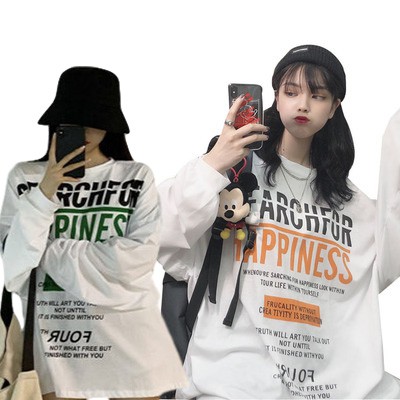 [ Mã 11FASHIONSALE1 giảm 10K đơn 50K ] Áo thun nữ dài tay phong cách ulzzang Hàn Quốc thời trang cho nữ | BigBuy360 - bigbuy360.vn