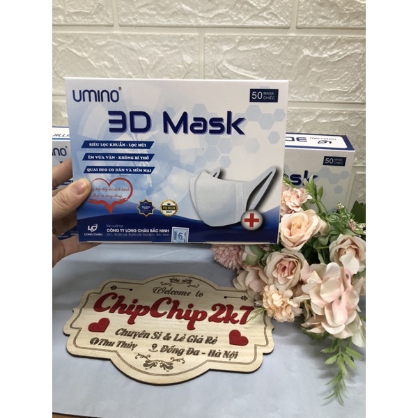 (Chính Hãng)Hộp khẩu trang 3d mask Umino 50 cái