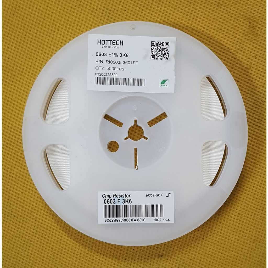 100 CHIẾC  TRỞ DÁN 0603 1% TỪ 3K6, 3K9, 4K3, 4K7, 5K1, 5K6, 6K8, 7K5, 8K2, đến 9K1
