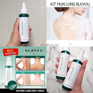 XỊT MỤN LƯNG KLAVUU TEA TREE CARE BODY SPRAY