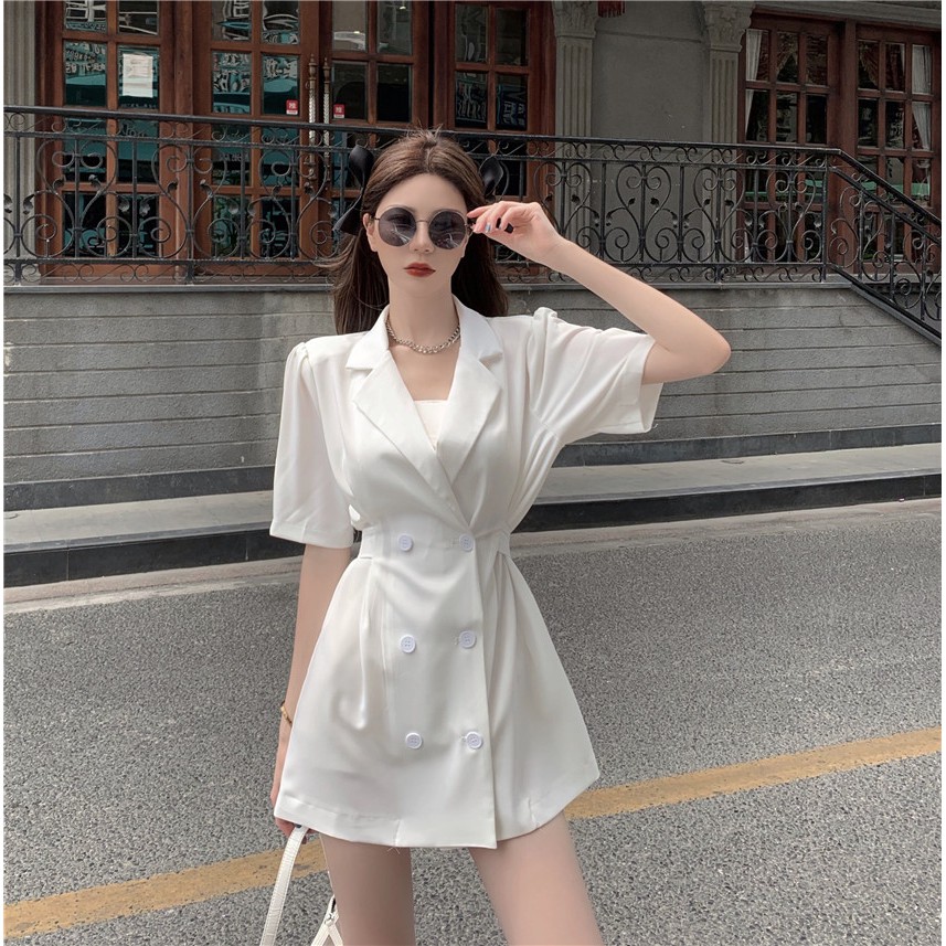 [Mã FATHANG5 giảm 10K đơn 50K] ĐẦM VEST NGẮN BÓP EO ULZZANG THỜI TRANG MỮ