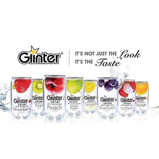 Combo 6 lon nước ngọt trái cây có gaz Glinter mix vị