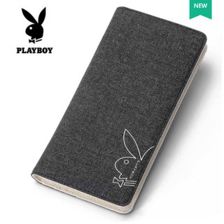 [V2318-16] Bóp Ví Vải Bố Nam Playboy Chính Hãng/Ví Dáng Đứng/ Ví Nam Cao Cấp/ Ví Nam Đẹp