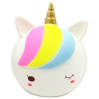 [25CM-ĐẠI KHỔNG LỒ] Squishy Bánh Macaron 1 sừng màu trắng Đẹp Đại Khổng Lồ Chính Hãng