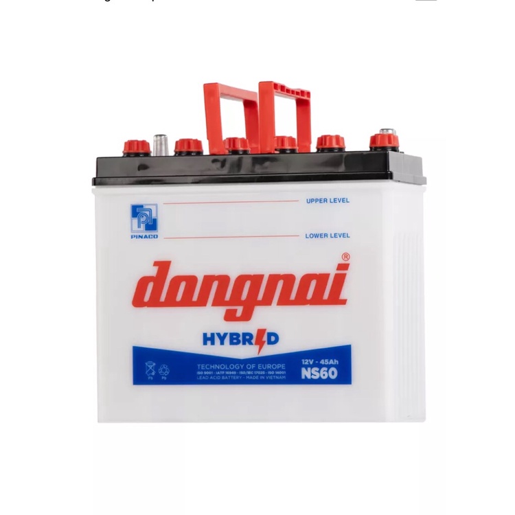 Bình ắc quy 12v Hybrid đồng nai NS60 | 12V - 45ah tặng acid châm bình