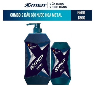Combo dầu gội x-men nước hoa metal 650g + dầu gội x-men nước hoa metal 180g