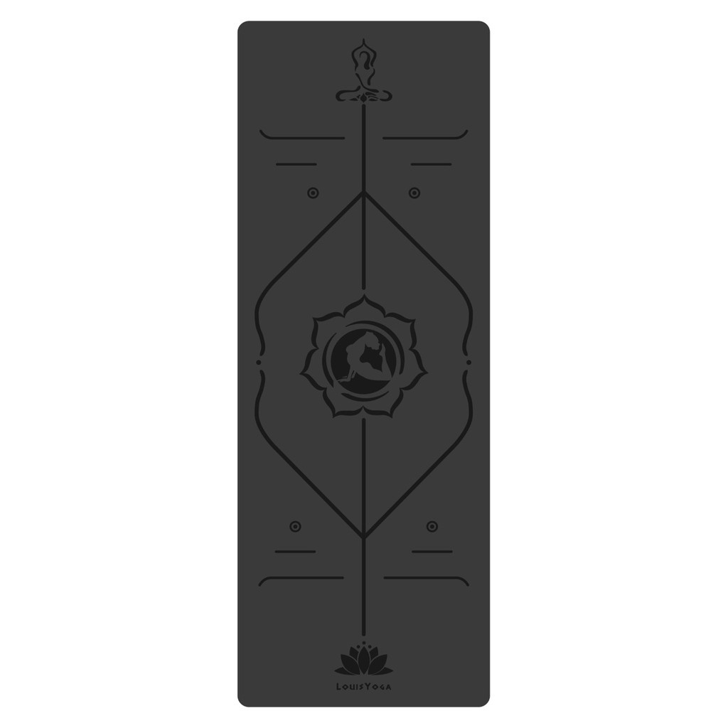 Thảm tập yoga chất liệu cao su chống trơn trượt, thảm yoga in họa tiết đẹp thấm mồ hôi tốt.
