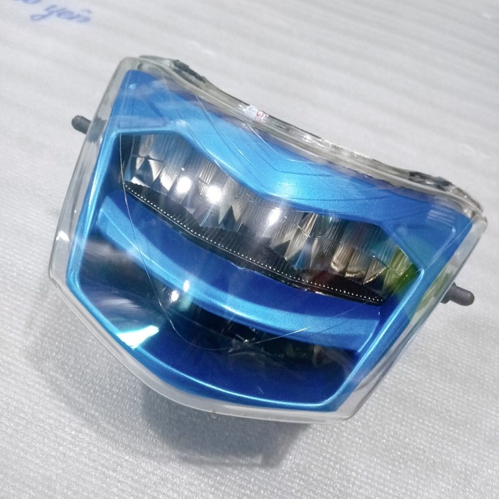 Pha đèn 2 tầng Màu XANH NGỌC gắn cho xe Wave RS, Wave S100 và Wave A 50cc, 100cc, 110cc cực chất - SPG-8596