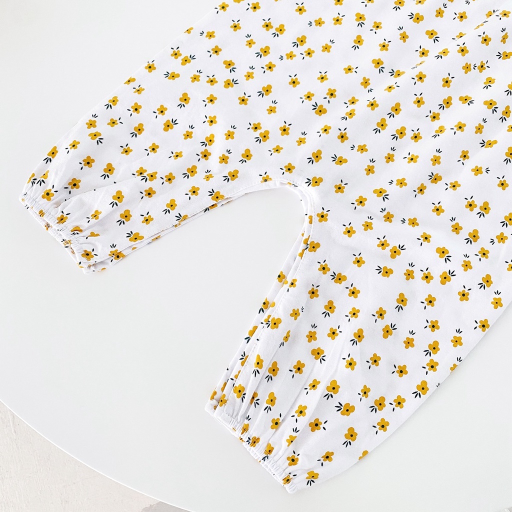 Áo liền quần dáng dài SANLUTOZ vải cotton mềm mịn thời trang mùa thu cho bé