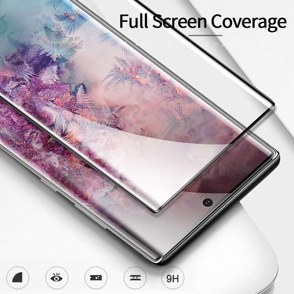 Kính cường lực cong 20D bảo vệ toàn màn hình cho Samsung Note 20 10 10+ 9 8 S20 Ultra S21 FE S20+ S10 S10E S9 S8 Plus Pro