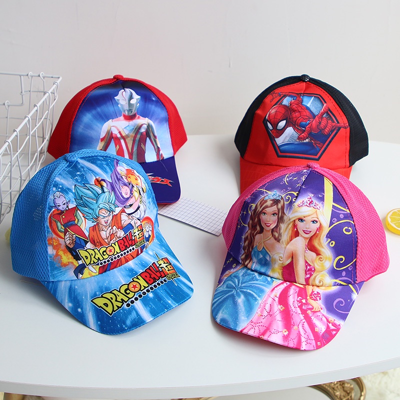 Mũ Lưỡi Trai Phối Lưới In Họa Tiết Hoạt Hình Người Nhện Thời Trang Xuân Hè Cho Bé Trai Và Gái