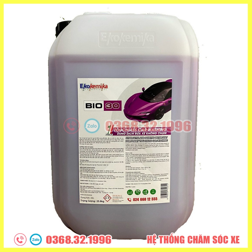 Dung dịch rửa xe không chạm Bio 30 22L