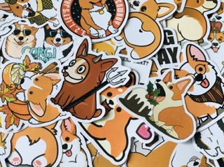Sticker chú chó Corgi 🐶 50 miếng