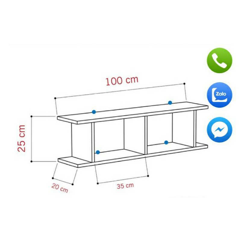 kệ trang trí trep tường giá rẻ GN 05( SL 1 kệ)