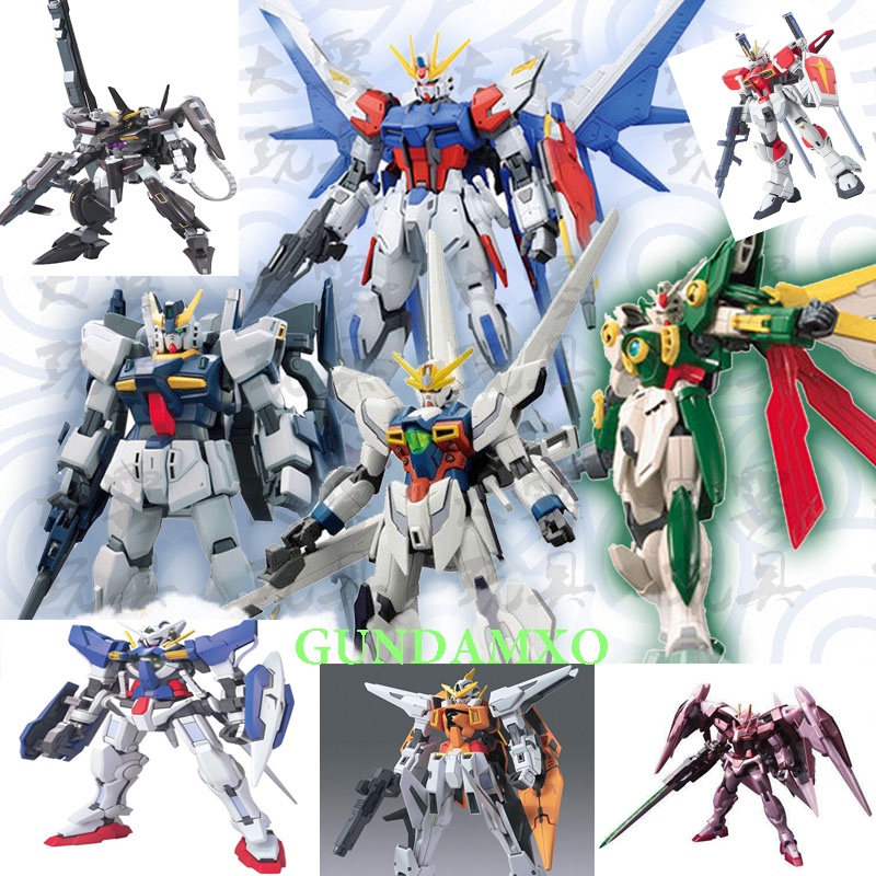 Mô hình lắp ráp HG Wing Fencie Full Package 00 Raiser Destiny Kyrios Sword impulse Trans am raiser