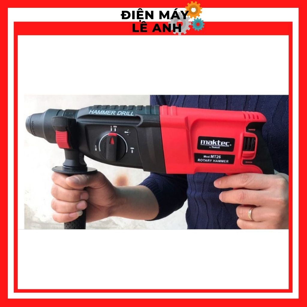 Máy khoan điện đục búa bê tông cầm tay 3 chức năng giá rẻ Maktec 2-26 100% dây đồng- Hàng thợ điện nước chuyên dùng