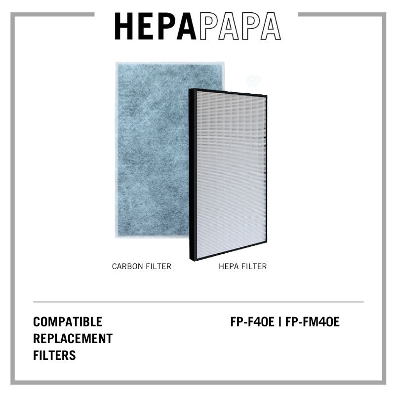 Sharp FP-F40 FZ-F40SFE FPF40LW FPF40L FPFM40LB FPFM40 FP-F40E FP-F40LW FP-F40L FP-FM40LB Compatible HEPA Carbon [LOCAL]