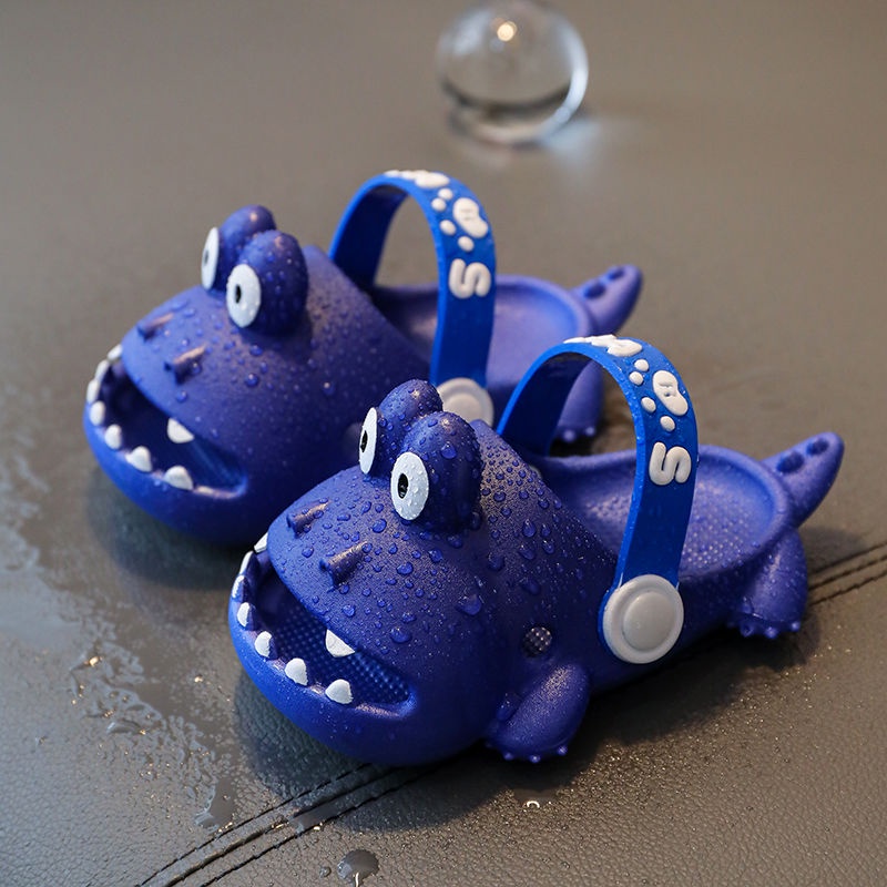 Dép Sandal Đế Dày Không Trượt Hở Ngón Họa Tiết Khủng Long Thời Trang Mùa Hè Cho Bé Trai Và Gái