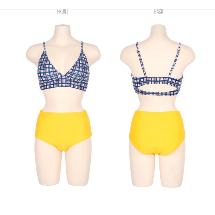 Bikini đi biển họa tiết kẻ sọc caro 2 mảnh - Bộ bơi gợi cảm cực sang chảnh M07 | BigBuy360 - bigbuy360.vn