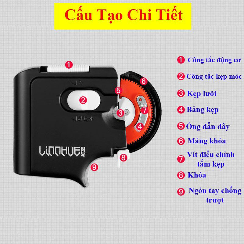 Máy buộc lưỡi câu cá LINNHUE-dụng cụ buộc lưỡi câu tiện lợi pk-49