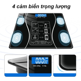 Cân Điện Tử Sức Khỏe Thông Minh Kết Nối Bluetooth Điện Thoại Đo Chỉ Số Sức