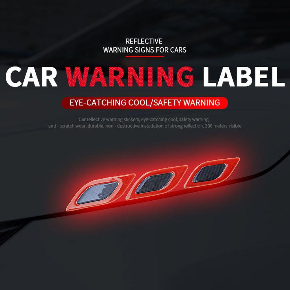Set 6 Miếng Dán Phản Quang Cảnh Báo An Toàn Chống Trầy Cho Xe Hơi / Xe Tải