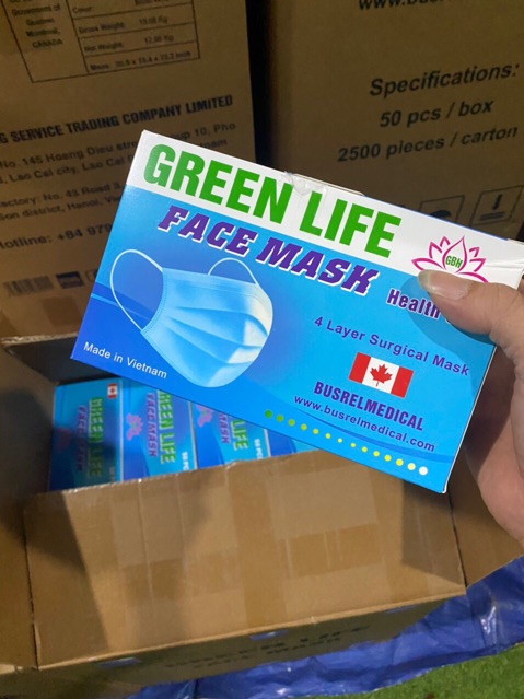 Khẩu trang Green Life hộp 50c 4 lớp