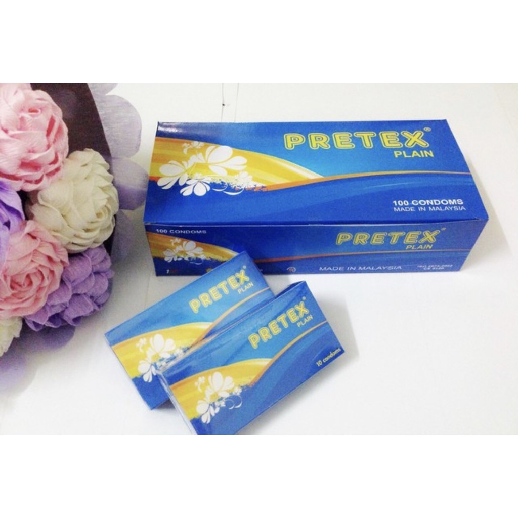 Bao cao su PRETEX PLAIN CỔ ĐIỂN - HỘP 10 CÁI