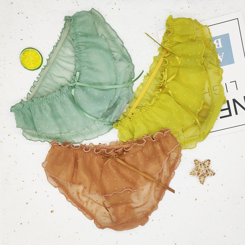 Mới Quần Lót Cotton Phối Lưới Thời Trang Gợi Cảm Cho Nữ