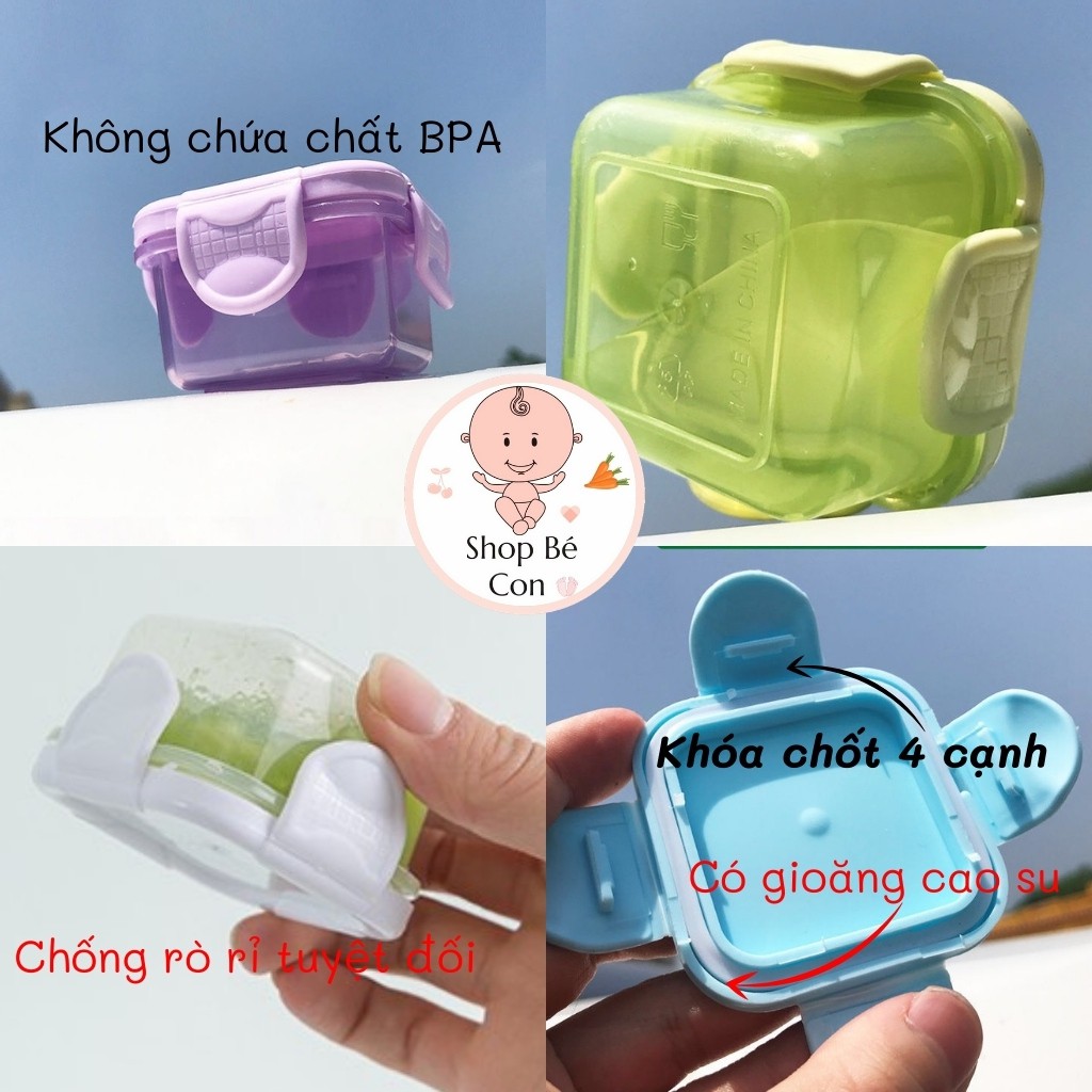 Hộp Trữ Đông, Khay Trữ Đông Mini Có Nắp Cao Cấp Bảo Quản Dinh Dưỡng Đồ Ăn Dặm Cho Bé