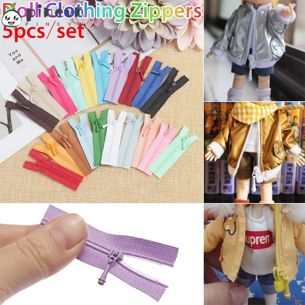Set 5 Dây Kéo Khóa Kéo Mini 5*1.7cm May Quần Áo Thủ Công Trang Trí Đa Năng 20 Màu