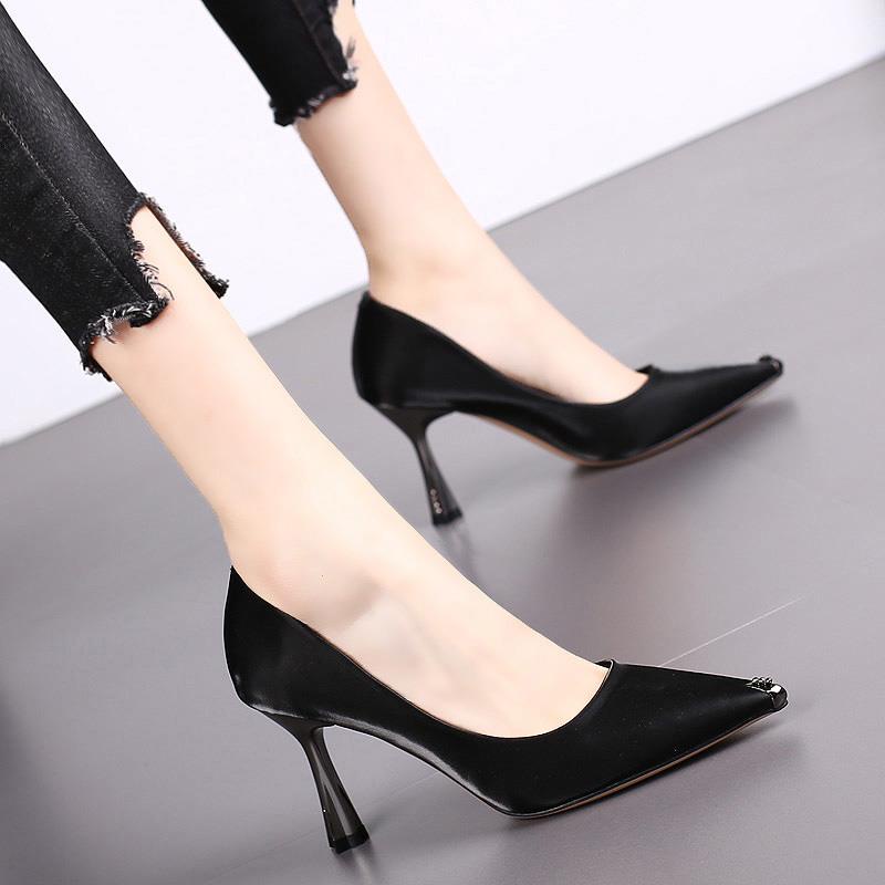 [?I?M] High Heels Female Stiletto Shoes 2019 Spring And Autumn New Shoes Female Korean Version Of The Wild Net Red Small