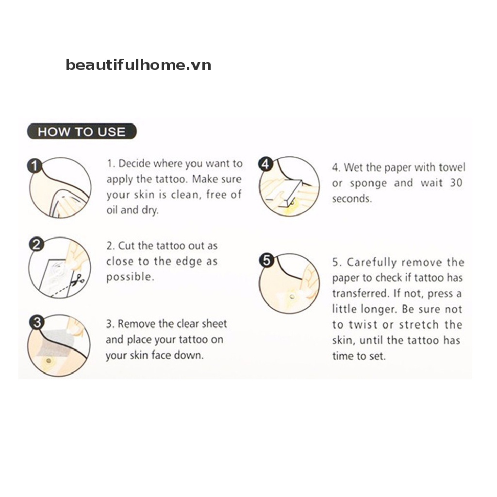 (Hàng Mới Về) Hình Xăm Dán Họa Tiết 3d Cá Tính 1