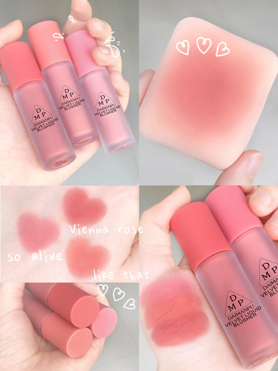 Phấn má hồng dạng lỏng DAIMANPU dưỡng ẩm làm sáng tăng cường tông màu da