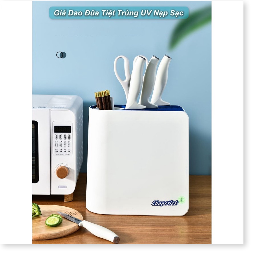 Hàng hot - Giá Dao Đũa Tiệt Trùng UV Nạp Sạc Bằng Cổng USB